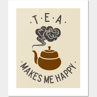 Tea makes me Happy Posters and Art